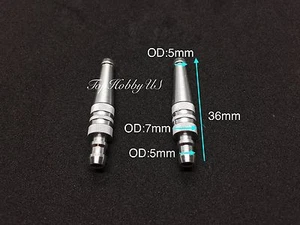 2PCS Aluminum Fuel Filler Nozzle For RC Fuel Line Systems (US SELLER & SHIP) - Picture 1 of 2