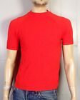 vtg 50s 60s Exmoor Dimmer Skimmer Bright Red Antron Nylon Top Shirt Blouse 36