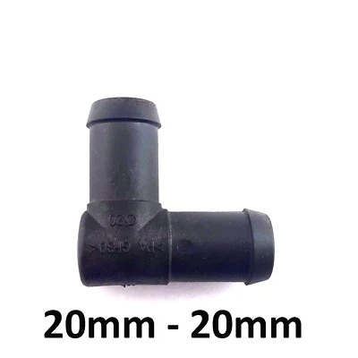 EASYPARTS4U Schlauchverbinder L-Form 20 mm Kunststoff Verbindungsstück Schlauch