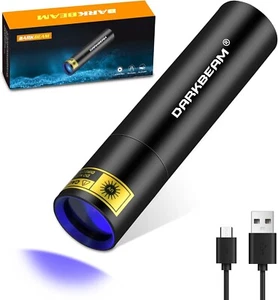 Linterna Luz Negra UV Mini 365nm - Recargable Usb Fuerte Ultravioleta Led F - Imagen 1 de 7