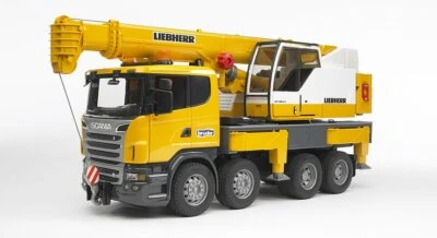 SCANIA 560R Liebherr Crane Truck with ladder Bruder Toy Car Model 1/16 1:16 - Image 1 of 4