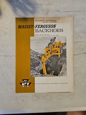 Vintage 1961 Massey Ferguson 185 & 220 Backhoes Dealer Sales Brochure - Image 1 of 4