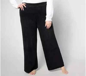 Barefoot Dreams Regular CozyChic Lite Wide-Leg Seamed Pant.Black X-Large A630188 - Picture 1 of 9