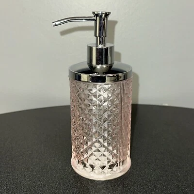 NEW-Jessica Simpson DIAMOND CUT PINK Lotion Soap Dispenser - Image 1 of 4