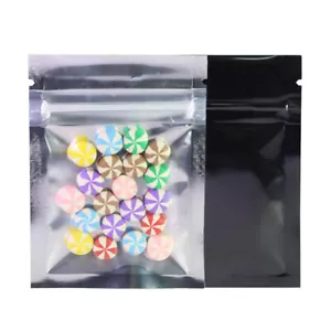 100 bolsas pequeñas transparentes y negras con cremallera Mylar 2,5x3,5 pulgadas (envío gratuito de 2 días) - Imagen 1 de 3