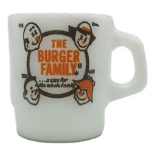 Vintage Fire King THE BURGER FAMILY A&W Advertising Mug