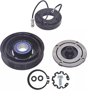 GXYWADY AC Compressor Clutch Kit with Pulley Plate Coil 10S17E Replacement for C - Picture 1 of 12