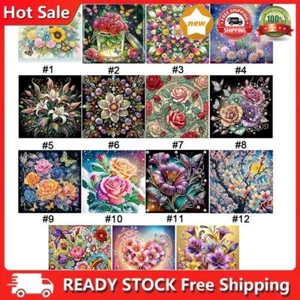 5D DIY Partial Special Shaped Drill Diamond Painting Kit Flower Decor30x30cm - Afbeelding 1 van 57