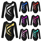 Girls Gymnastics Body Ballet Jersey Turnbody Top Long Sleeve Competition