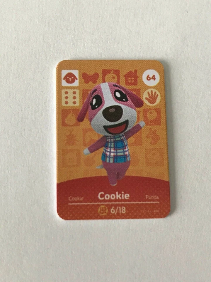 MARKENLOS Animal Crossing New Horizons Mini NFC Karte Cookie