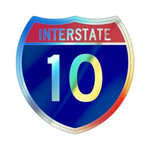 Interstate 10 (U.S. Highways) Holographic STICKER Die-Cut Vinyl Decal - Bild 1 von 19