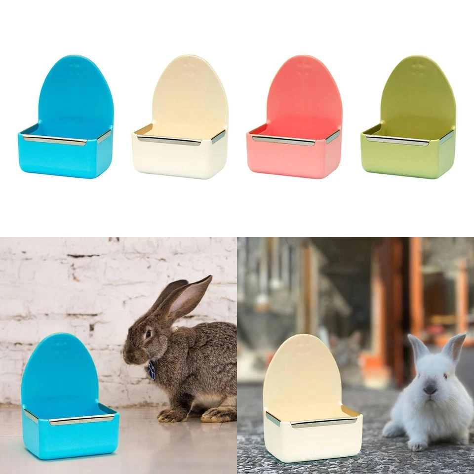 Alimentador de coelho para gaiola tigela de água estável alimentador de prato de coelho bacia de alimentação para - Imagem 1 de 1