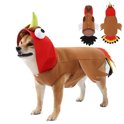 Disfraz de pavo para perro mascota traje de Navidad con cola regalo de Navidad disfraces Foto 1 de 4