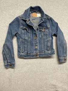 Levi Strauss Youth Size Large Denim Blue Jean Trucker Jacket - Picture 1 of 8