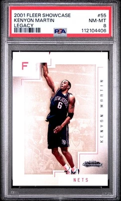 2001 FLEER SHOWCASE LEGACY COLLECTION #55 KENYON MARTIN #/50 PSA 8 NM-MT POP 1 - Image 1 of 2