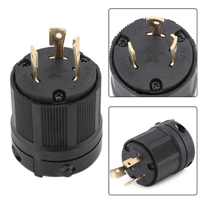 Robust 3 Pole Connector for NEMA 30P Rated 250V 30A Quick Installation - Picture 1 of 12