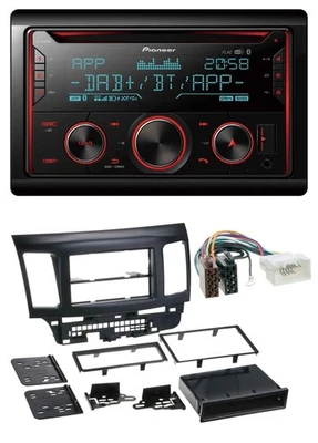 Pioneer 2DIN DAB MP3 Bluetooth USB CD Autoradio für Mitsubishi EVO Lancer ab 08 - Bild 1 von 4