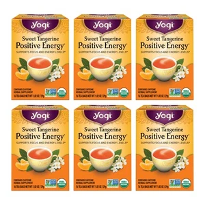Yogi Sweet Tangerine Positive Energy Tee - 16 Teebeutel pro Packung (6 Packungen) - O... - Bild 1 von 6