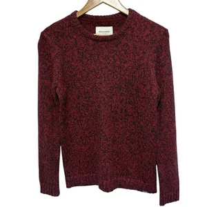 Abercrombie Kids Sweater Boys 11 12 Red Marled Knit Crewneck Pullover Cotton - Picture 1 of 6