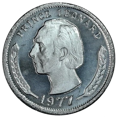 HUTT RIVER PROVINCIA 5 centavos 1977 prueba 'Prince Leonard' colección 1.000 Foto 1 de 2