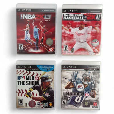 Lot of 4 PS3 NBA 2K13 - MLB 13 The Show - Madden NFL 13 - MLB 2K11 Playstation 3 - Image 1 of 4