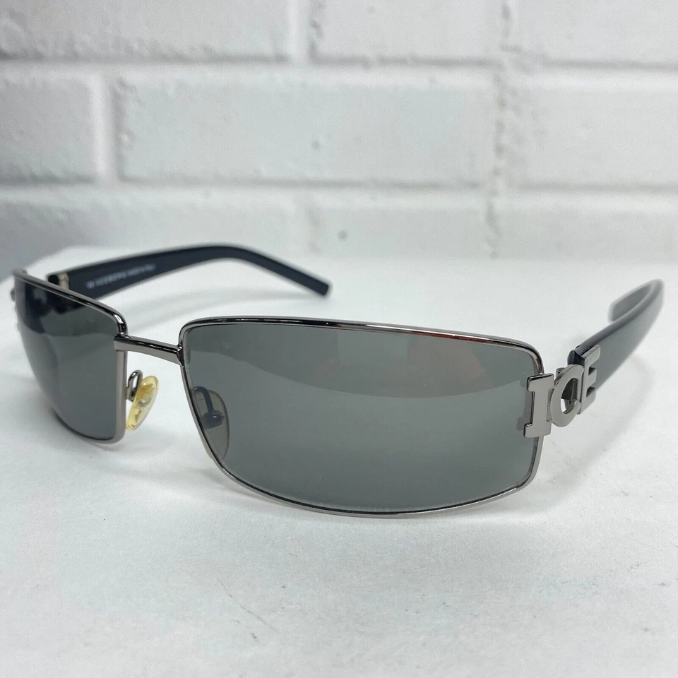 Винтажный Iceberg IG 85644 180 черный серебряный льда логотип черный объектив прямоугольный h2232 - Изображение 1 из 4