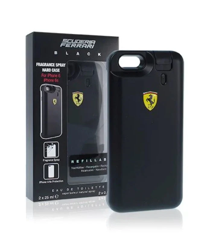 FUNDA RÍGIDA SPRAY FRAGANCIA Negra Scuderia Ferrari para iPhone 6/6s, Recargable,... Foto 1 de 1