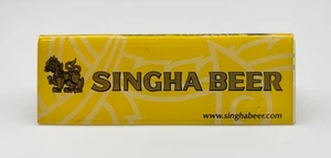 Singha Bier reserviertes Tischschild gelb Metallaufsteller doppelseitig Männerhöhle - Bild 1 von 3
