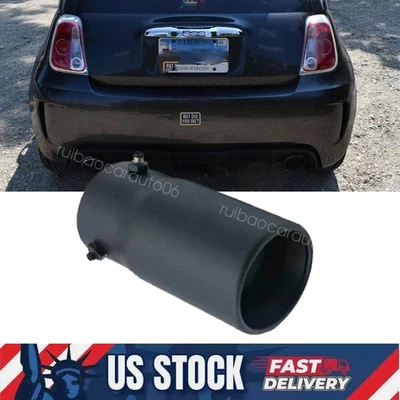 Car Exhaust Pipe Tip Rear Tail Throat Muffler Stainless Steel For Fiat 500Abarth - Image 1 of 4