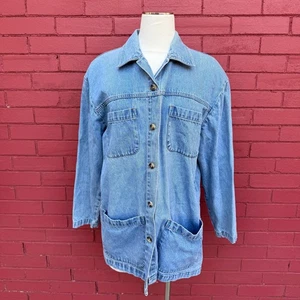 Vintage Cabin Creek Chore Mantel Jeansjacke Scheune Fronttaschen Damengröße Large - Bild 1 von 6