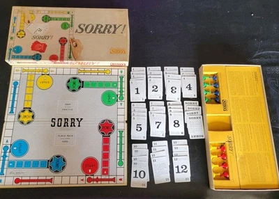 Vintage 1964 SORRY Board Game Parker Brothers 100% Complete - Image 1 of 4