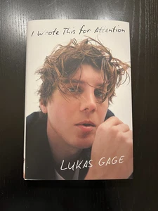 Signed Copy I Wrote This for Attention Lukas Gage 2025 Hardcover New HB Autobio - Picture 1 of 7