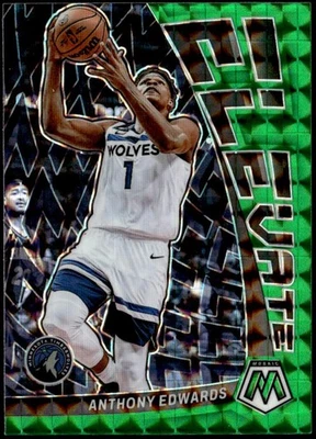 2022-23 Panini Mosaic #5 Anthony Edwards Elevate Mosaic Green E1 - Image 1 of 2