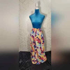 Women's PLUS SIZE Colorful Swim Suit Bikini Wrap Skirt Chiffon Cover-up 20-22W - Picture 1 of 3