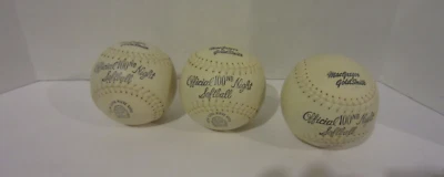 3 bolas de softbol nocturno McGregor Goldsmith 12" vintage (década de 1960) - nueva caja abierta - (1018FD) Foto 1 de 4