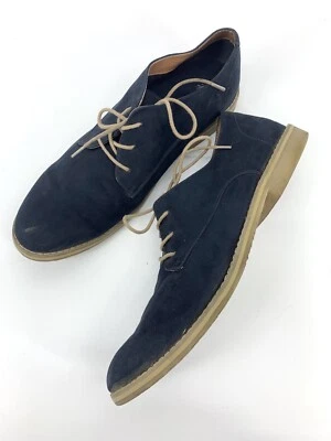 Мужские туфли-оксфорды H&M синие на шнуровке миндальный носок повседневные резиновые подошвы 11,5/45 - Изображение 1 из 4