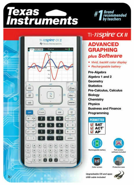 Texas Instruments TI-Nspire CX II Graphing Calculator - White
