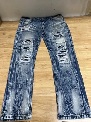 Red Ape Jeans Men’s 38x30 Distressed Loose Baggy Fit Hip Hop Denim Skateboard - Image 1 of 4