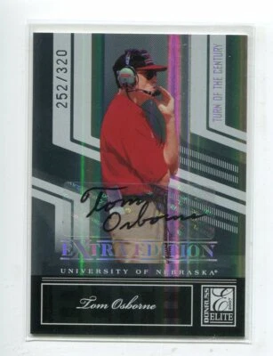 2007 Elite Extra TOTC AUTOGRAPH #75 Tom Osborne/320 Nebraska Cornhuskers - Image 1 of 2