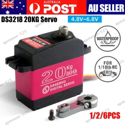 DS3218 20kg Metal Gear High Torque Waterproof Digital Servo DC Motor for RC Car - image 1 of 4