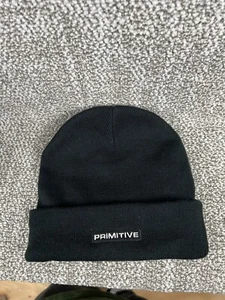 Primitivo Invierno Gorro Gorra Deletrear Clásico Tejido Negro Skateboarding Nuevo Sin Etiquetas - Imagen 1 de 3