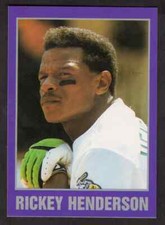 Rickey Henderson 1990 Purple Border Card Oakland Athletics