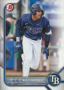 2022 Bowman Draft #BD-40 Willy Vasquez  Tampa Bay Rays Baseball 