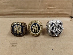 NEW YORK YANKEES REPLICA WORLD SERIES CHAMPION RINGS REPLICAS 1977 1998 2009 - Picture 1 of 16