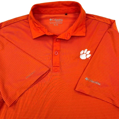 Clemson Tigers Polo Shirt Men XL Orange Performance Columbia Golf Wicking Dry - Image 1 of 4