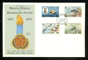 Postal History Isle of Man FDC #142-145 Natural History insects animals 1979 - Picture 1 of 4