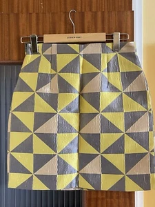 MAX&Co. Boutique designer Mini Rock grau-gelb Edel Exklusiv Gr. 36 NP. 119€ NEU - Bild 1 von 12
