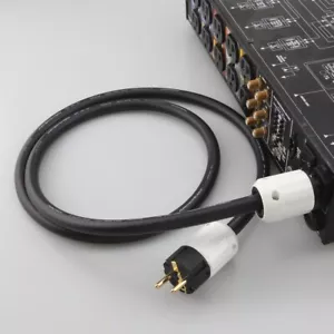 OFC Silver Plated Power Cable HIFI Power Cord with P-320E Schuko EU US Plug - Picture 1 of 5