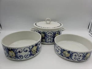 Lotto di 4 piatti rotondi Villeroy e Boch Cadice / piatto gratin / insalatiera - Foto 1 di 15