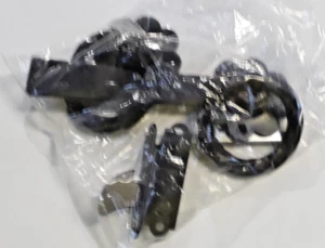JUEGO DE PESTILLOS DE PUERTA DE MANGO DE ANILLO TORCIDO Negro - Imagen 1 de 1